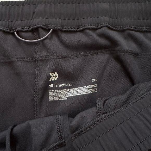 All In Motion Pants Black Stretch Pull On Cargo Tapered Leg Active Size XXL NEW - Picture 2 of 12